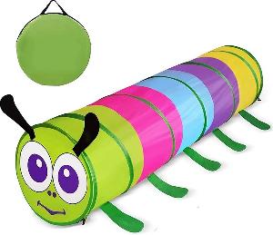 Bekijk leuke cadeautip : Buxibo Speeltunnel Rups - Kruiptunnel - Kinderspeelgoed - 170x46cm